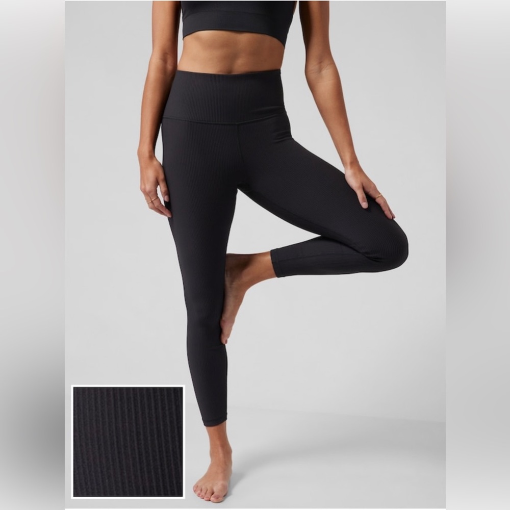 Athleta Elation Rib Tight, 2X, Black, EUC